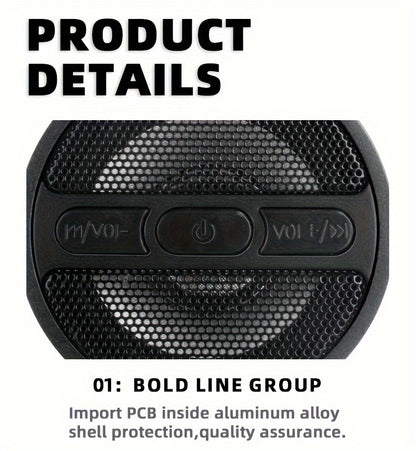 Wireless Motorcycle Audio Stereo Speaker, 12V Handlebar Mount MP3 Music Player Sound Audio Stereo, MP3 USB FM Radio