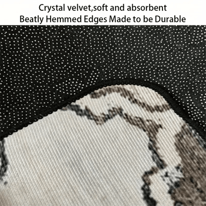 RV Camper Van Door Mat Crystal Velvet – Non-Slip, Machine Washable Indoor Outdoor Rug, 800g/㎡, 50x80cm