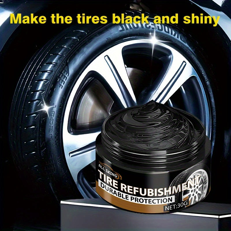 Tire Blackening Wax — Long-Lasting Shine & Scratch Concealment for Car, Bike & Motorcycle Wheels