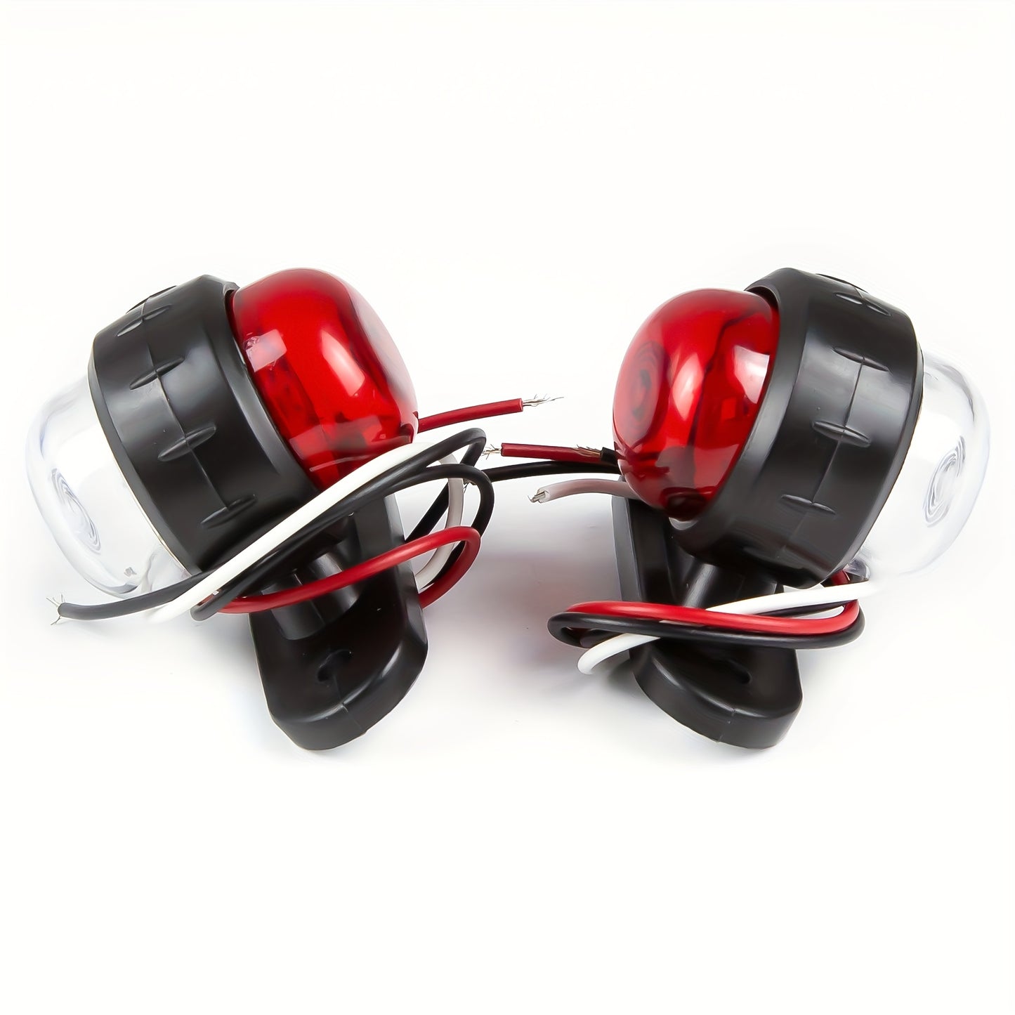 8pcs 12-24V Double-sided Car Truck Side Marker Light Red Amber Blinker Turn Signal Indicator Lamp for Trailer Lorry Caravan
