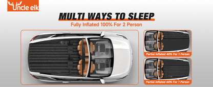 SUV Air Mattress: Inflatable Car Air Mattress for Camping, Flocking Car Bed with Air Pump And 2 Pillows, Portable Sleeping Pad Mattress for Home Car Travel Camping Black