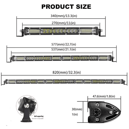 30Inch 20Inch Led Work Light Bars - Bright, Durable for Pickups, Atvs, Utvs, Suvs & Boats Off Road, Without Battery