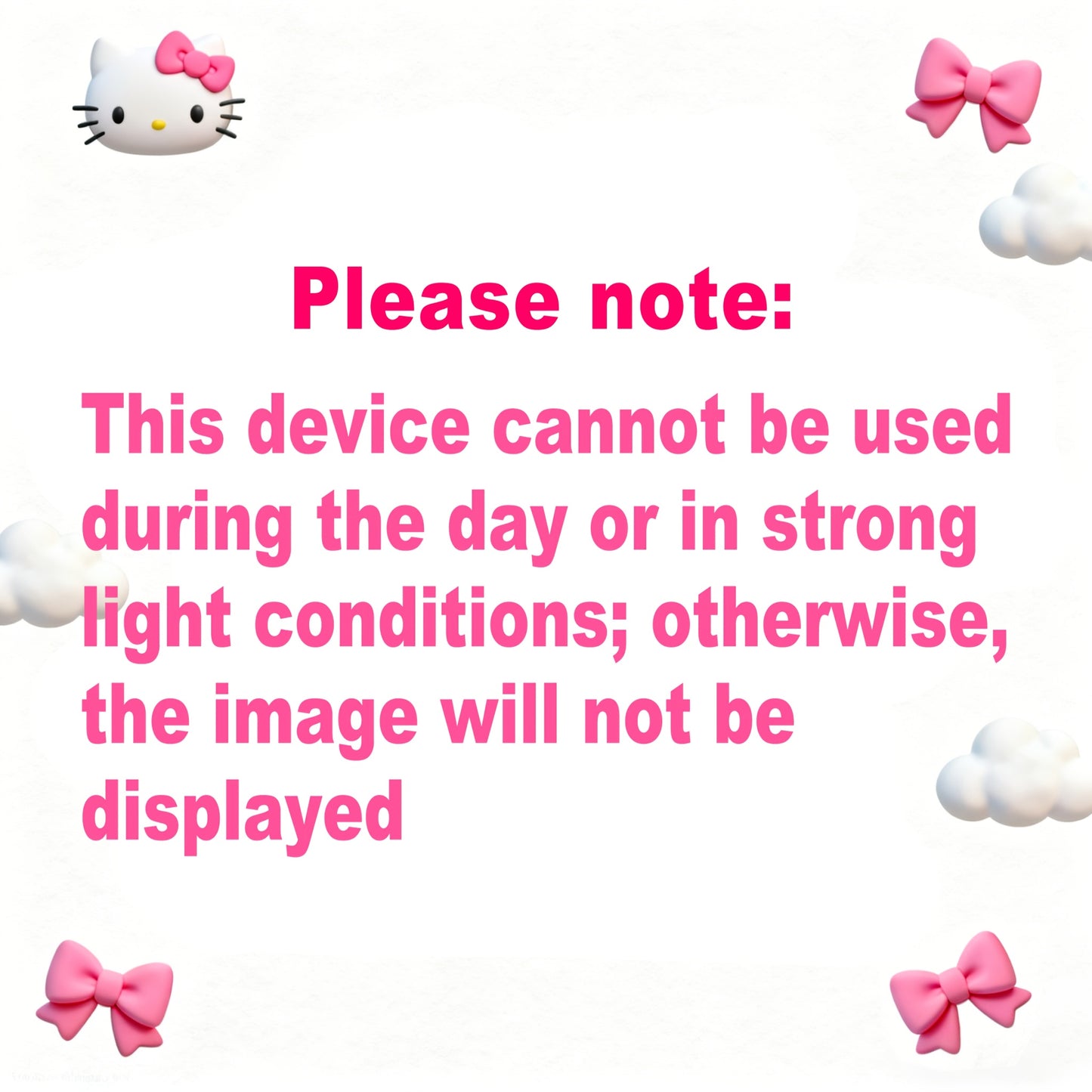 Set of 2 Sanrio Hello Kitty Car Door Lights, Featuring LED Projectors That Display a Cartoon Love Design. These Wireless LED Lights Create a Shadow Effect And Serve As Car Additions, Without Battery