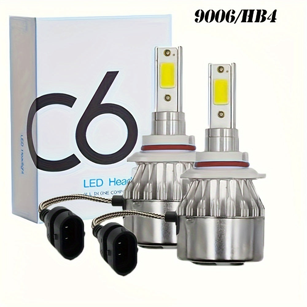 2pcs Headlight H4 H1 H3 Car Lamp H7 H11 9004 9005 9006 9007 Car Led Headlamp Pair, Without Battery
