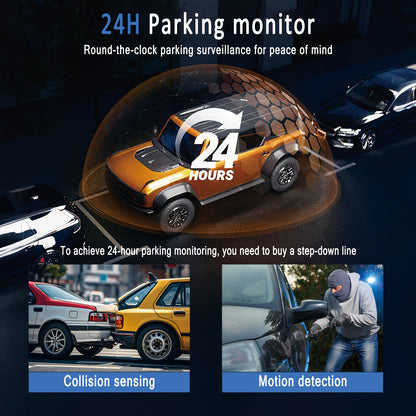 BCUOZ 360° Panoramic 3/4-Channel 1080P Full HD Ultimate Safety Dash Cam Set, 1080P Front + 720P Rear/Left/Right All-Round Coverage, 2.4" Quad-Screen Split Display, Super Night Vision, WDR, G-Sensor, Loop Recording - Auto Parts/ Car Dashboard Camera/