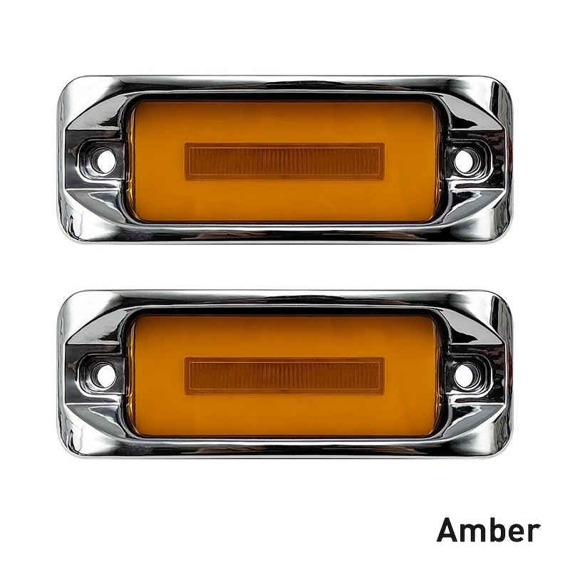 2pcs of Car Side Lights, LED High And Low Brightness + Strobe, Truck Side Signal Warning Lights, Decorative Flashing Lights for Night Driving
