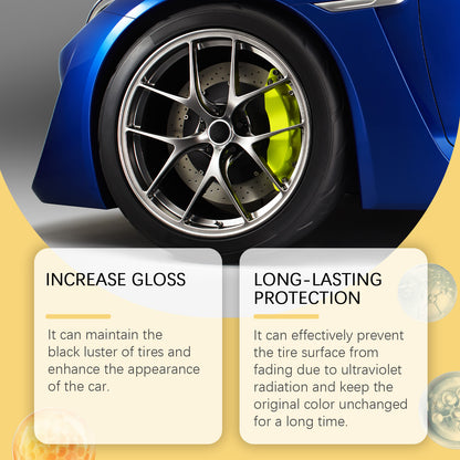 2pcs Car Black Interior Tire Polishing And Retreading Paste Tire Cleaning Rust Removal Polishing Shine Enhancement Anti-Fouling Wheel Retreading Paste - Lasting Shine, Noticeable Effect, Beeswax Ingredients, No Professional Tools Needed