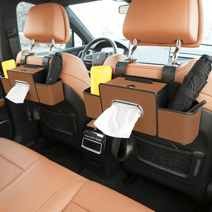 2-Pack Car Backseat Multi-Function Organizer, 8-in-1 Large Capacity With Napkin Drawer & Cup Holders, Hanging Storage Solves Car Clutter, Essential For Family Trips & Long Drives