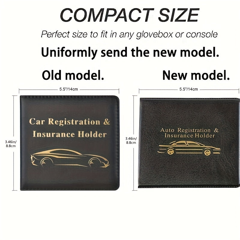 Car Insurance Registration & Driver License Holder – Multi-Slot Vehicle Document Organizer for Car Truck Motorcycle Trailer, Black, 1pc & 2-Pack