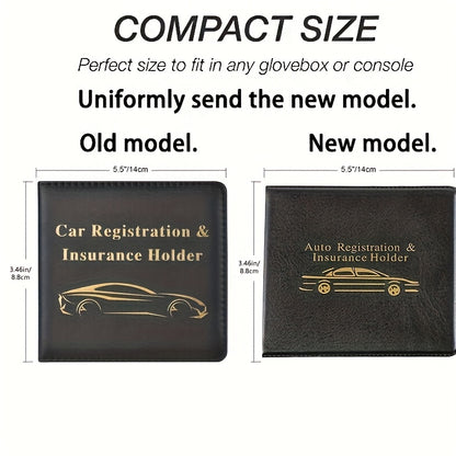 Car Insurance Registration & Driver License Holder – Multi-Slot Vehicle Document Organizer for Car Truck Motorcycle Trailer, Black, 1pc & 2-Pack