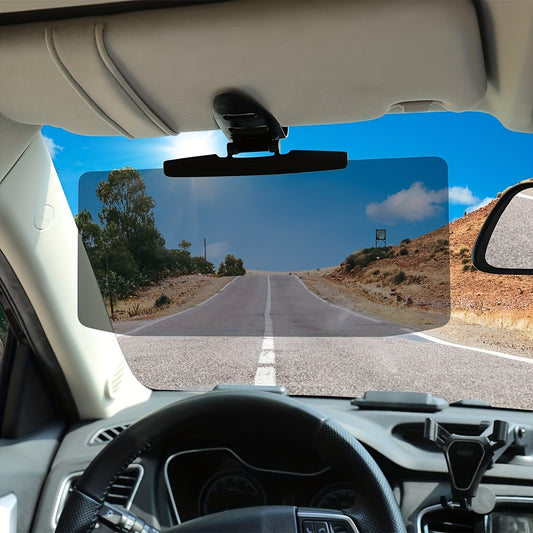 Car Sun Visor Extender Polarized Anti-Glare UV400 Blocker Clip-On Adjustable Universal Fit Safe Driving Shield