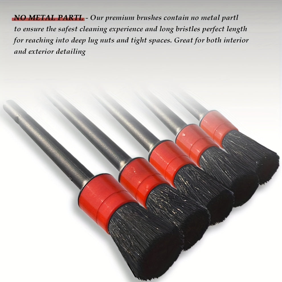 Car Detailing Brush Set 12-Piece – Interior Exterior Wheel Cleaning Kit with Sponge Cleaner & Storage Bag