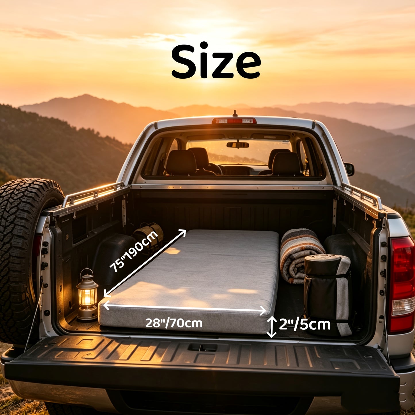 Foldable Memory Foam Car Mattress, Portable for Trunk and Rear Seat, Camping, Travel, RV, Thick Interior, Camping Car Home Bedding, Car Interior Accessory, Camping Vehicle, Travel Bedding, Foldable Mattress, Portable Bed