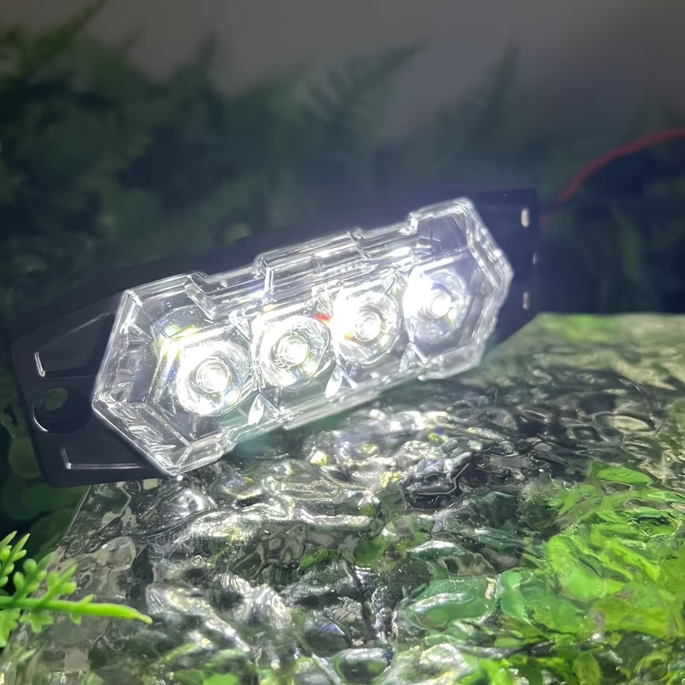 12pcs New Upgraded 12V-24V Universal LED Light for Atv Utv Boat Bike-Heavy-Duty Off-Road with Amber/Red/White, 12-24V Vehicle