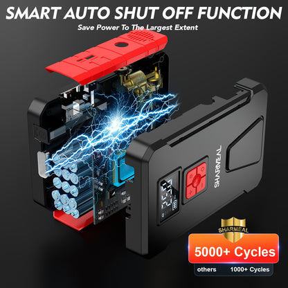 15000A-21000A Peak 350PSI 12V 17-in-1 Portable Jump Starter with Air Compressor Jump Starter, Car Battery Charger, Car Jump Starter with Air Compressor, Jump Starter Para, Car Accessories Tools, LED Light, Battery Charger, Cart Battery Charger