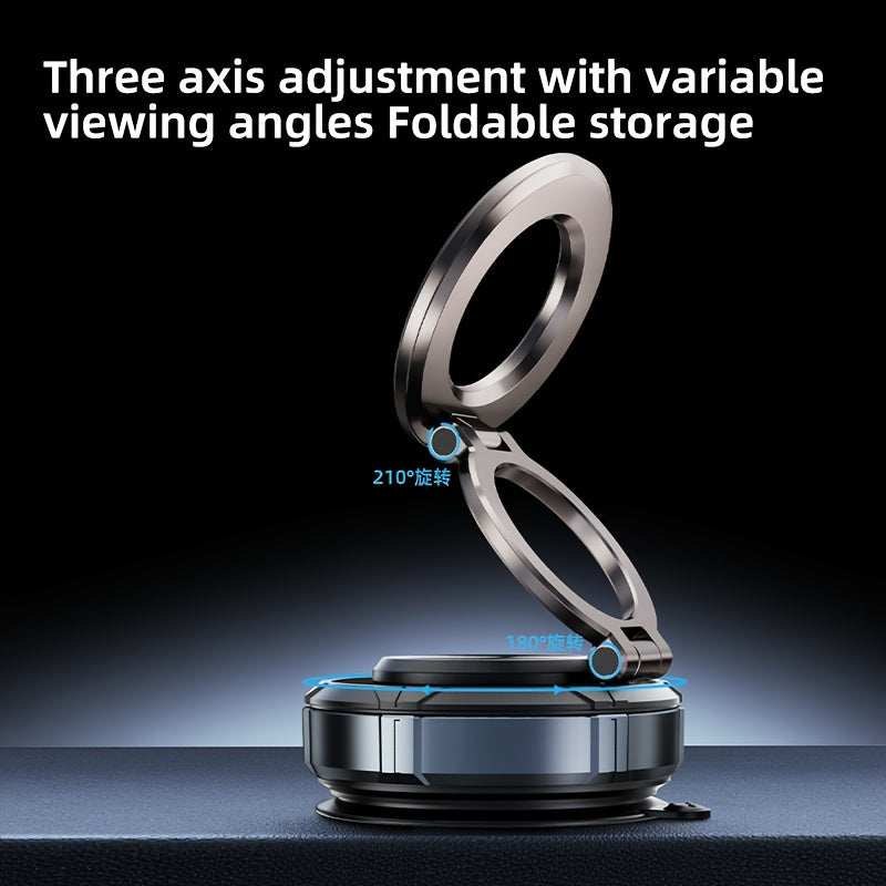 Magnetic Car Phone Holder [78+LBS Strongest Suction And 2400gf Strongest Magnetic Force] 360° Adjustable Car Phone Holder, Car Phone Holder for I Phone 16 Pro Max 15 14 13 12 Plus (Aluminum Alloy)