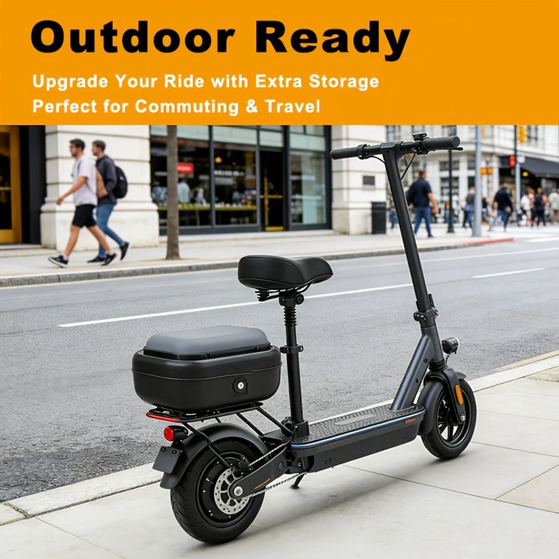 New Electric Scooter Tail Trunk with Passenger Seating Capability | Compatible with Kukirin KUGOO M5/M5PRO, Features a Safety Locking Seat Storage Box. Large Capacity, Soft Cushion, Universal Fit, Durable, Without Battery