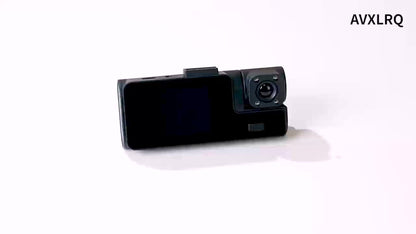 1080P Triple Camera Dash Cam, Car Camera with IR Night Vision, 170° Wide Angle Car DVR Camera, 16GB/32GB TF Card Optional, Loop Recording, G-Sensor | 2-Inch IPS Screen Dual Lens Car Dashboard Video Cam, 24H Parking Mode, Christmas Gift
