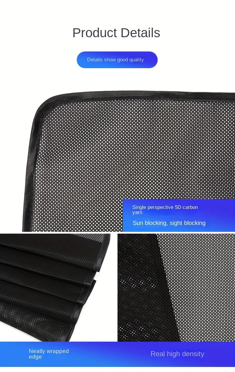4pcs Magnetic Car Sunshade Curtains - Black Mesh Design for UV Protection, Heat Insulation, And Easy Installation On Windshield Or Window