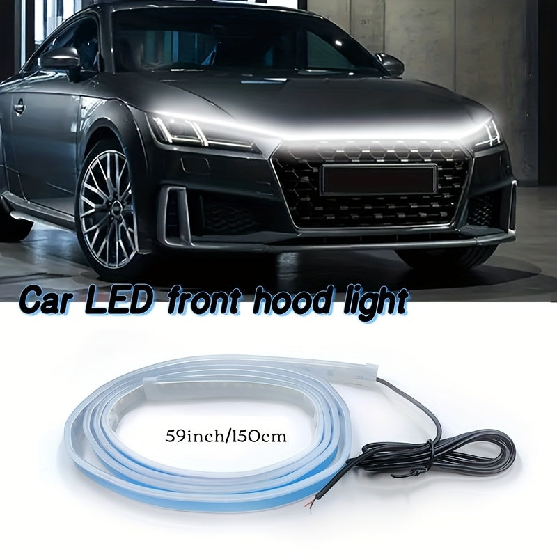 1pc Of 70-inch Engine Through-light, LED High-brightness White Light, Automatic Welcome Mode When Unlocked, with Steering Effect, 12V Indoor Wiring Installation, Suitable for Cars, SUVs And Other Models
