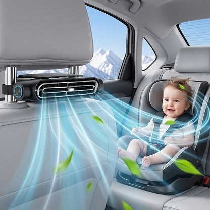 Car Fan-Blade-Less Car Air Conditioner Fan | 3-Speed Quiet Cooling, Seat Fan, Comes with A USB Charging Cable, Plug-And-Play (Non-Rechargeable Model). Stay Cool Even in Traffic Jams (Fits All Car Models)