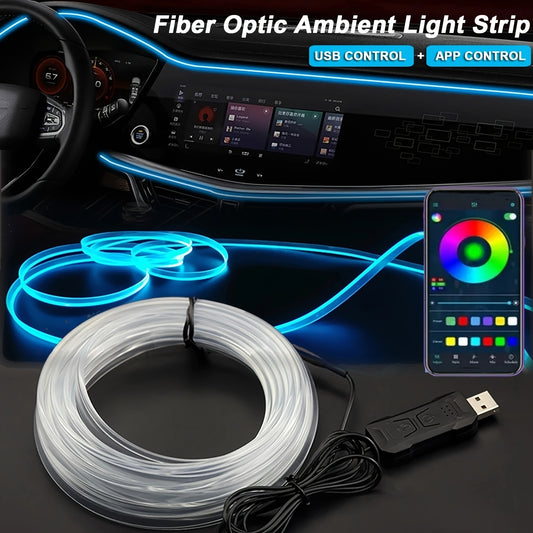 135-inch Automotive LED Light Bar, Specially Designed for SUVs and Trucks, with App-Controlled Precise Dimming, Music Mode Ambient Lighting That Syncs to Melodies, Car Interior and Ambient Lighting Kit, Multi-Color Combination Car Decorative Light