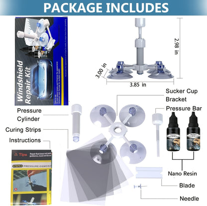 15-Minute Windshield Crack Repair Kit | Save Over $200 Compared to Replacement, Portable Adhesive, Clear Vision, Fix Deep Cracks Without Professional Tools, Fast Results A Father'S Day Gift