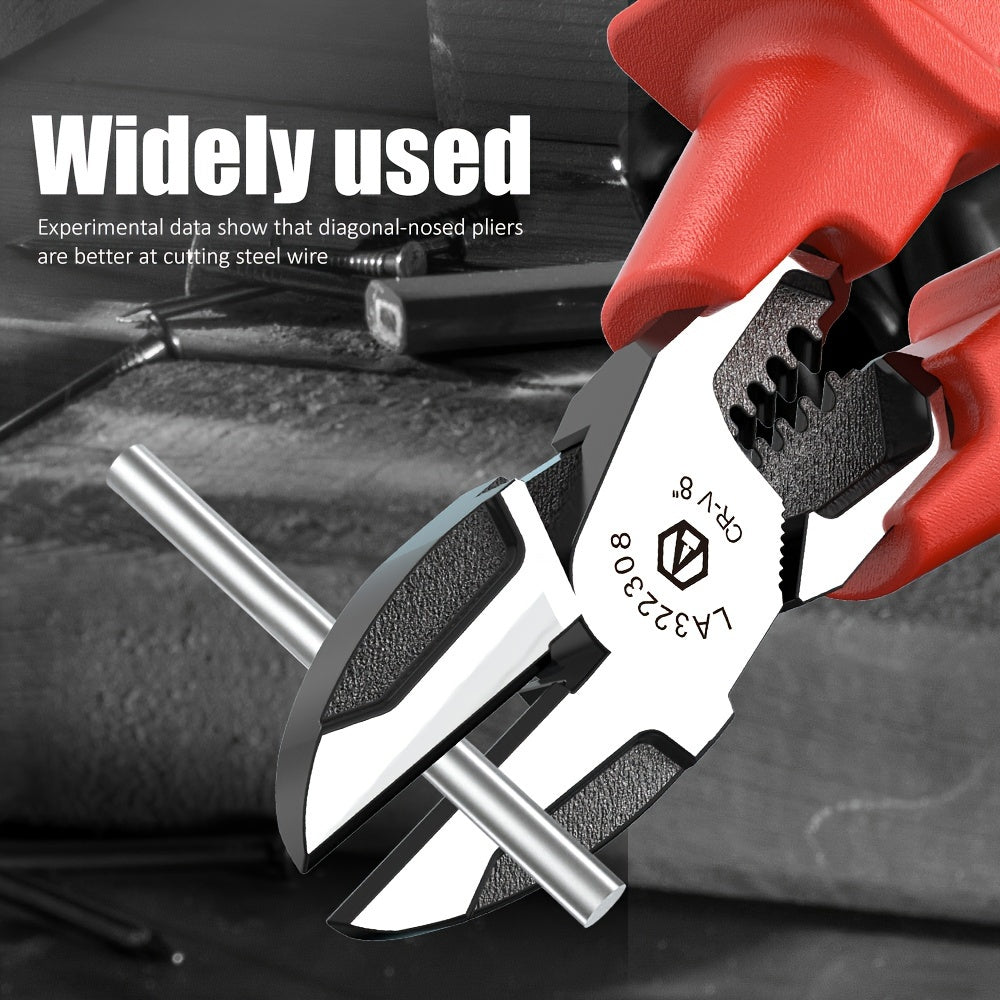 LAOA Insulated Needle-Nose Pliers/Wire Cutters/Diagonal Pliers, Multifunctional Electrician'S Manual Tool That Combines Cutting, Gripping, Twisting Screws, And Crimping Terminals All in One.
