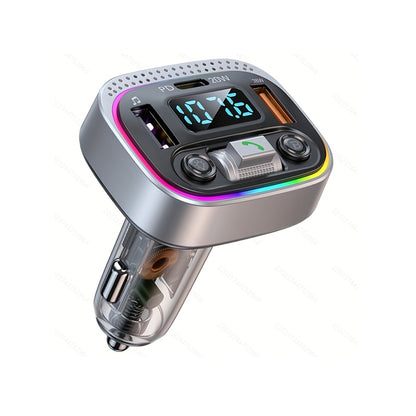 Bluetooth FM Transmitter for Car – Bluetooth 5.3, PD 30W & QC 3.0 Fast Charging, Hands-Free Calls, TF Card & USB Playback