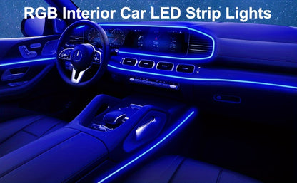 RGB Car Interior Ambient Light Kit – 5-in-1 Fiber Optic LED Strip 276 Inch, 16 Million Colors, Music Sync, App Control for Cars, Trucks & SUVs