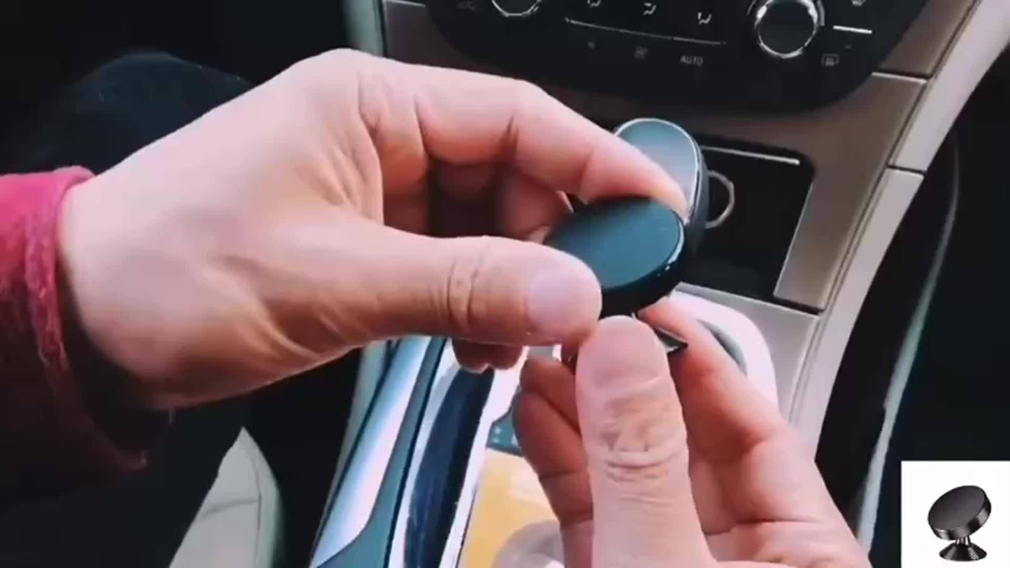 2-Pack Mini Low-Profile Magnetic Car Phone Mounts, 360° Aluminum Dashboard Holders, Strong Grip, One-Hand Use, Universal for iPhone And Android