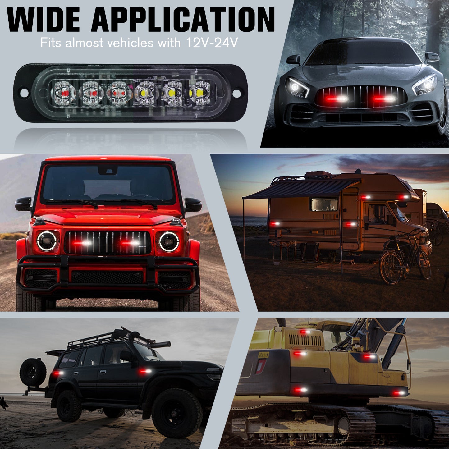 8pcs Ultra-Bright LED Light Bar, LED Car Lights, Car Light LED Truck Pickup Lighting Decoration With For Truck，RV，Car Van， Boat