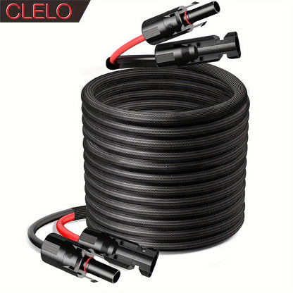 1pc Solar Panel Extension Cable, Flame Retardant Protective Sleeve Twin Wire with Female And Male MC4 Connectors for Car, RV, Photovoltaic Systems Extension Cords