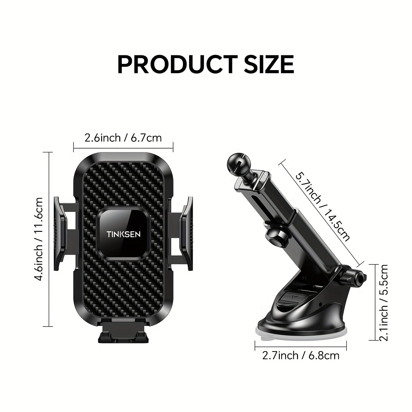 Upgraded Truck Magnetic Mobile Phone Stand - Adjustable Arm with Ergonomic Grip, Strong Suction Cup And Elliptical Design, Compatible with iPhone, Samsung, Android Smartphones, General Motors, Fashion Accessories, Texture Anti Slip Pad