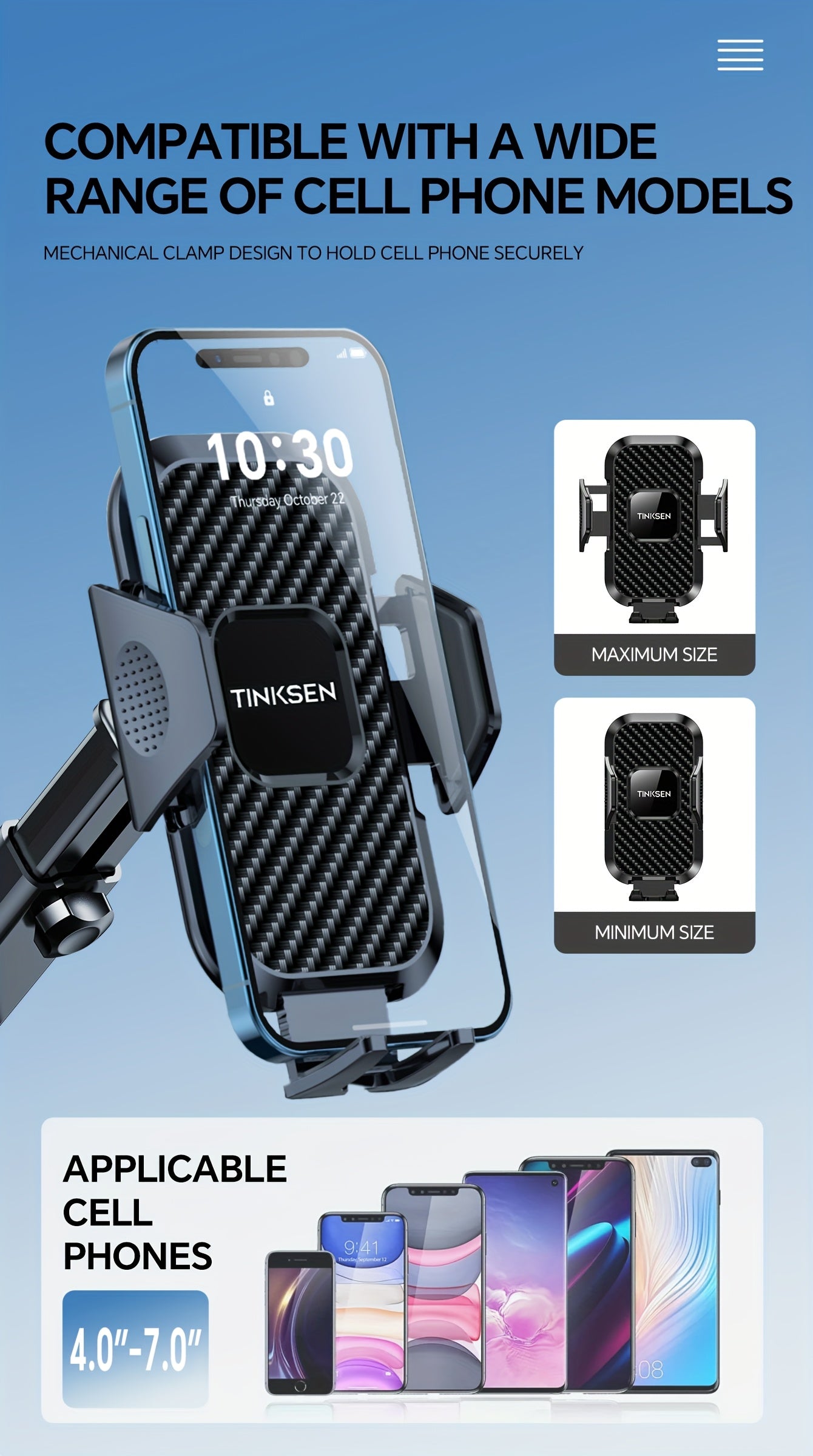 Upgraded Truck Magnetic Mobile Phone Stand - Adjustable Arm with Ergonomic Grip, Strong Suction Cup And Elliptical Design, Compatible with iPhone, Samsung, Android Smartphones, General Motors, Fashion Accessories, Texture Anti Slip Pad