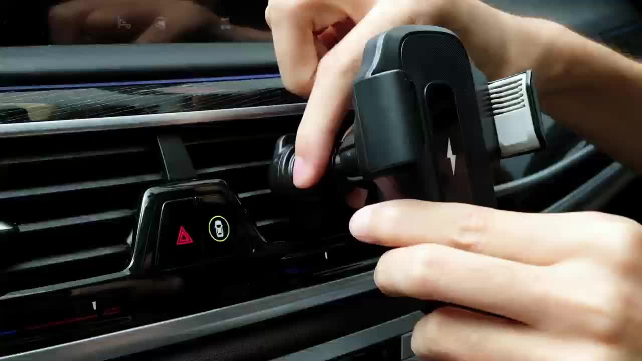 15W Fast Wireless Car Charger with Auto Clamping & Electric Sensor - Compatible for 16/15/14/13/12/11 & Samsung S23/S22/S21/S20, Air Vent Mount, - Operation, Plate Clamps & -Slip Phone Holder, - ( for Hands-free Driving)
