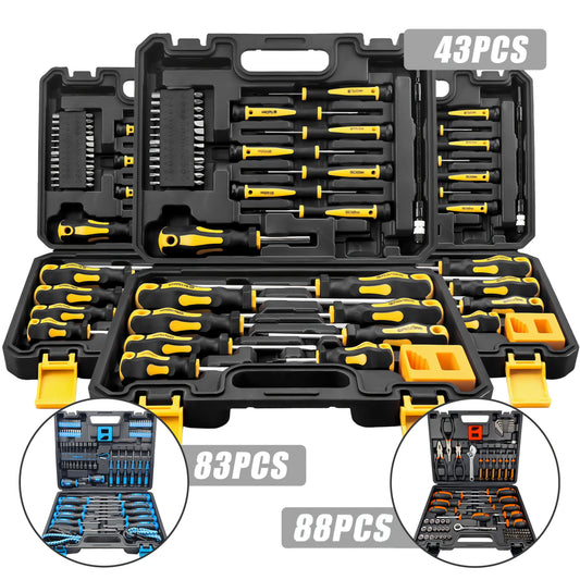 [Precision Screwdriver Set] 43/83/88Pcs Chrome Vanadium Steel Magnetic Screwdrivers Set, Slotted Hex Torx Bits Precision Screwdriver Rod Set, Professional, Durable, Durable Storage Case, Precision Screwdriver Set For Tools For Men