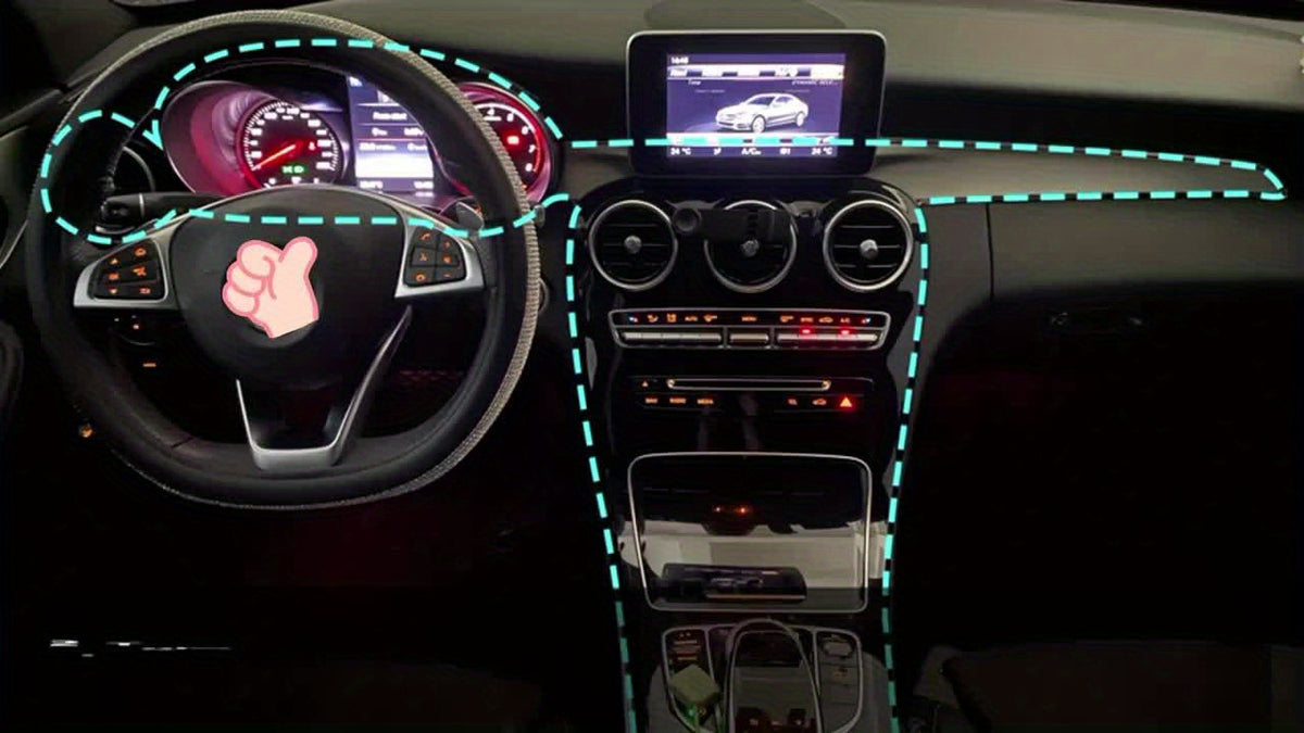 LED Light Bar 135-Inch for SUV Truck App-Controlled Music Sync Multi-Color Ambient Interior Lighting Kit USB Powered Precise Dimming Decorative