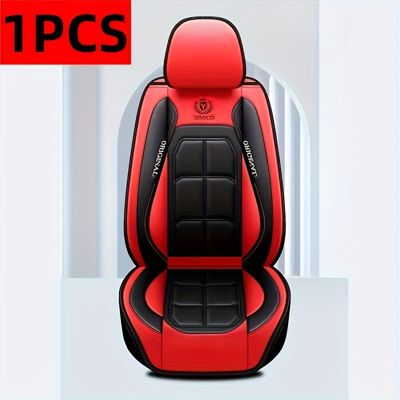1pc, 2pcs, 5pcs, Advanced Faux Leather Car Seat Cover, Imitation Faux Leather Car Seat Cover, Protective Seat Cover, Suitable For Cars, SUVs, Vans And Trucks, Dirt-resistant, Send Gifts To Relatives