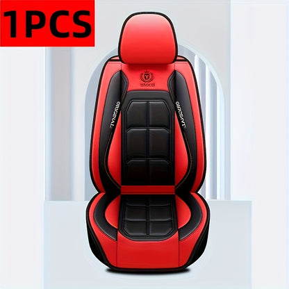 1pc, 2pcs, 5pcs, Advanced Faux Leather Car Seat Cover, Imitation Faux Leather Car Seat Cover, Protective Seat Cover, Suitable For Cars, SUVs, Vans And Trucks, Dirt-resistant, Send Gifts To Relatives