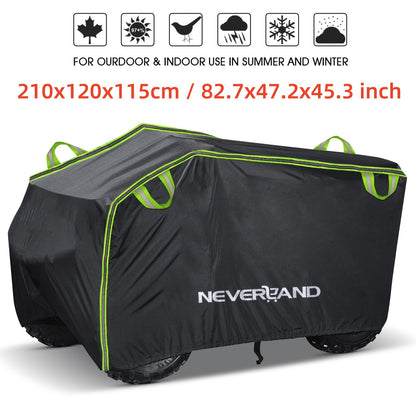 NEVERLAND XL Quad Bike ATV Cover Waterproof Sun Rain All Weather UV Protection Universal Fit 190T with Storage Bag