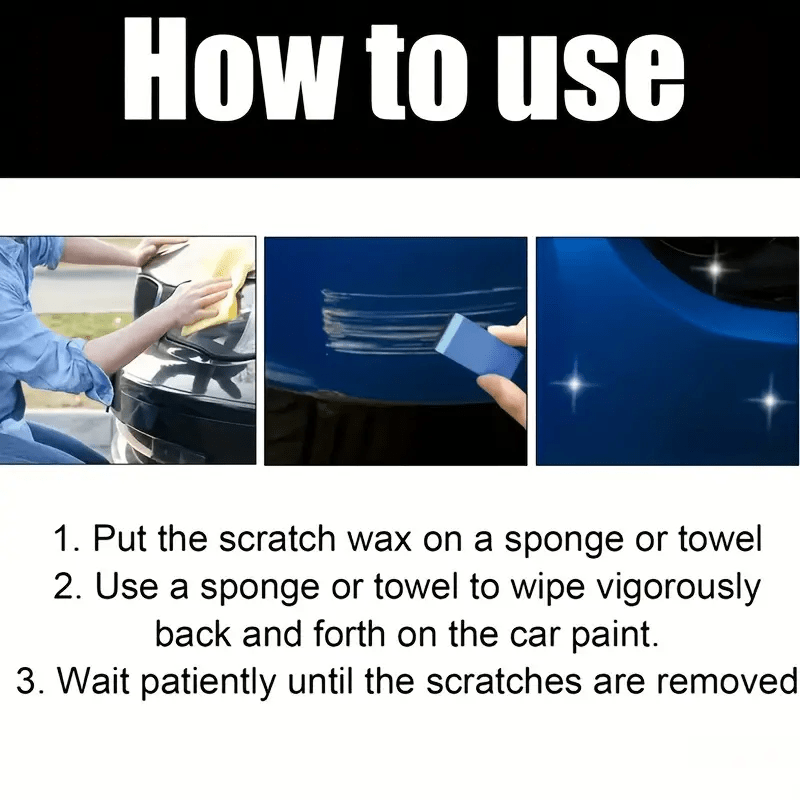 7.44oz Professional Scratch Repair Wax | Fast-Acting, Multi-Surface Scratch Remover for Cars, Motorcycles, Furniture & Appliances - Restores Surfaces to Like-New Condition in Minutes, Ideal for Car and Motorcycle Maintenance