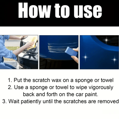7.44oz Professional Scratch Repair Wax | Fast-Acting, Multi-Surface Scratch Remover for Cars, Motorcycles, Furniture & Appliances - Restores Surfaces to Like-New Condition in Minutes, Ideal for Car and Motorcycle Maintenance