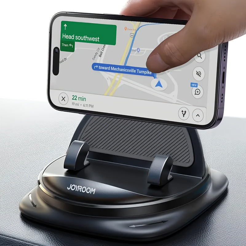 JOYROOM  Phone Holder Mount - Rotatable Dash-Mounted Holders, Non-Slip, ABS,, Heat , Spring-Loaded Grip for iPhone,  & Smartphones