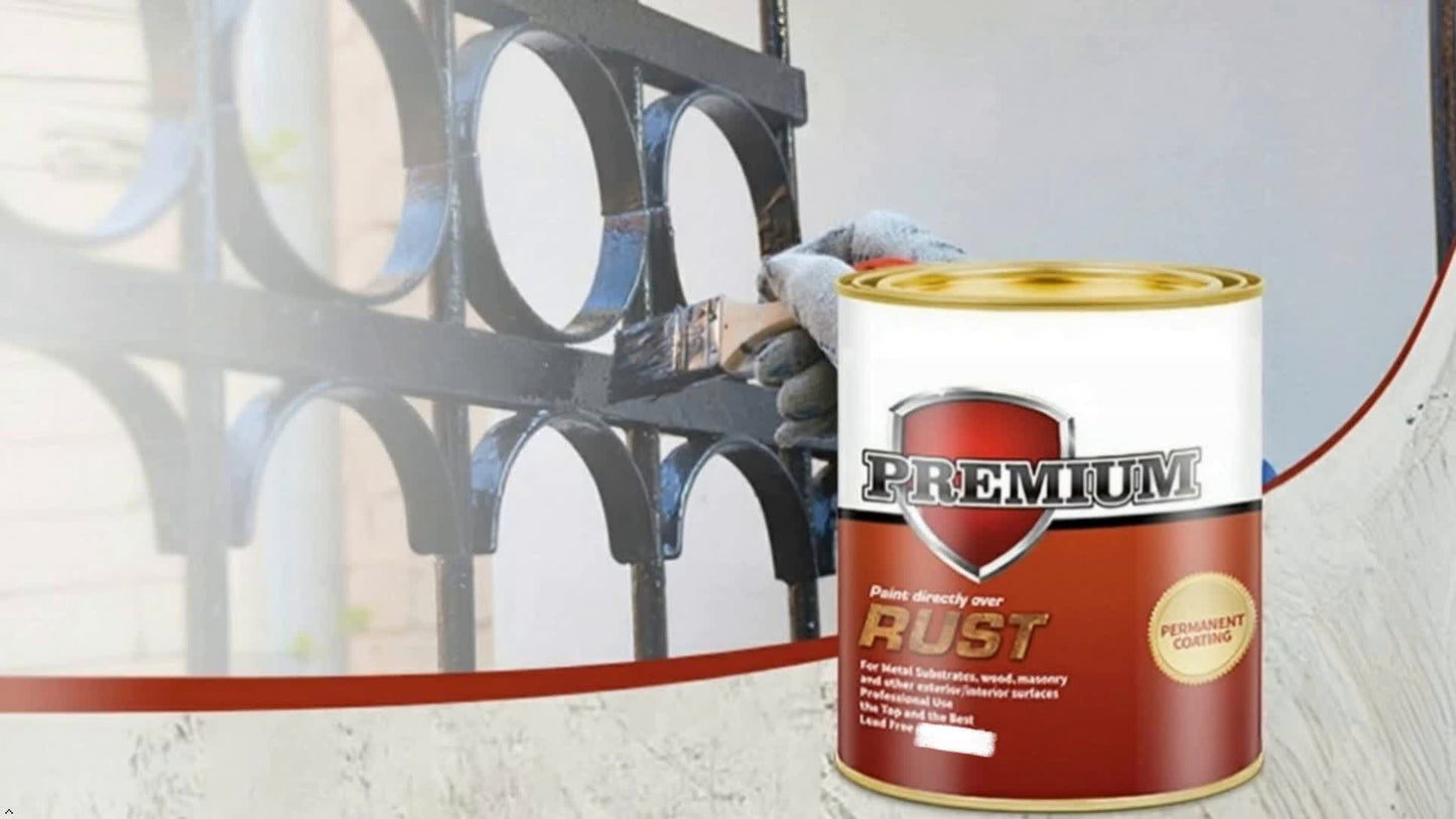 Rust Converter & Rust Preventive Coating 35 oz – Permanent Rust Remover, Anti-Rust Reformer for Metal, Non-Porous Protective Barrier, Black Metallic Paint
