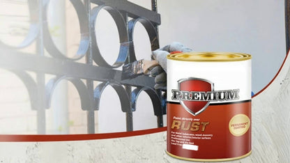 Rust Converter & Rust Preventive Coating 35 oz – Permanent Rust Remover, Anti-Rust Reformer for Metal, Non-Porous Protective Barrier, Black Metallic Paint
