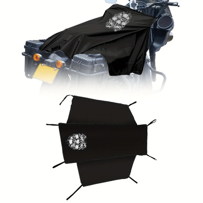 Motorcycle Seat Cover for Most Touring/Full Dress Touring/Cruiser, 300D Oxford Cloth Extra Large Motorcycle Half Cover for Outdoor Rain Snow Dust Protection, with Storage Bag