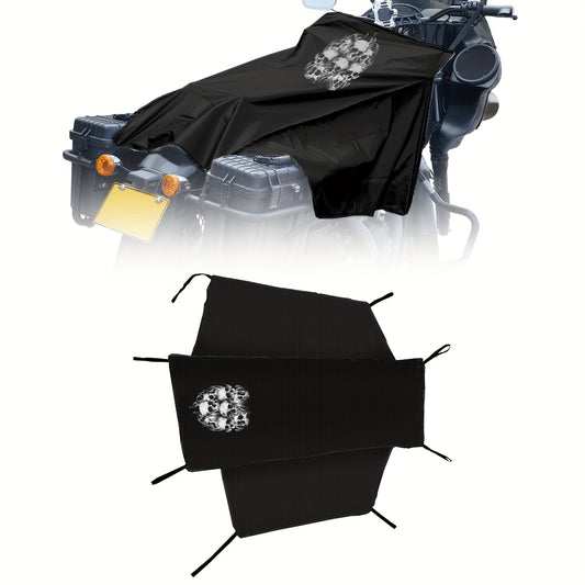 Motorcycle Seat Cover for Most Touring/Full Dress Touring/Cruiser, 300D Oxford Cloth Extra Large Motorcycle Half Cover for Outdoor Rain Snow Dust Protection, with Storage Bag