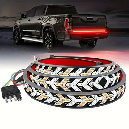 [LED Light Strip] 60in Pickup Truck Arrow LED Light Red And Yellow Light Strip, Truck Rear Decorative Light, Car Rear Atmospheric Light 12V