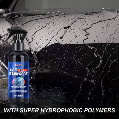 Anti-Rain Glass Coating - Hydrophobic Spray for Windshield & Mirrors, Improves Visibility & Repels Water for Safer Driving, Polishing and Waxing Kit